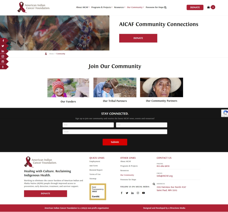 American Indian Cancer Foundation Desktop