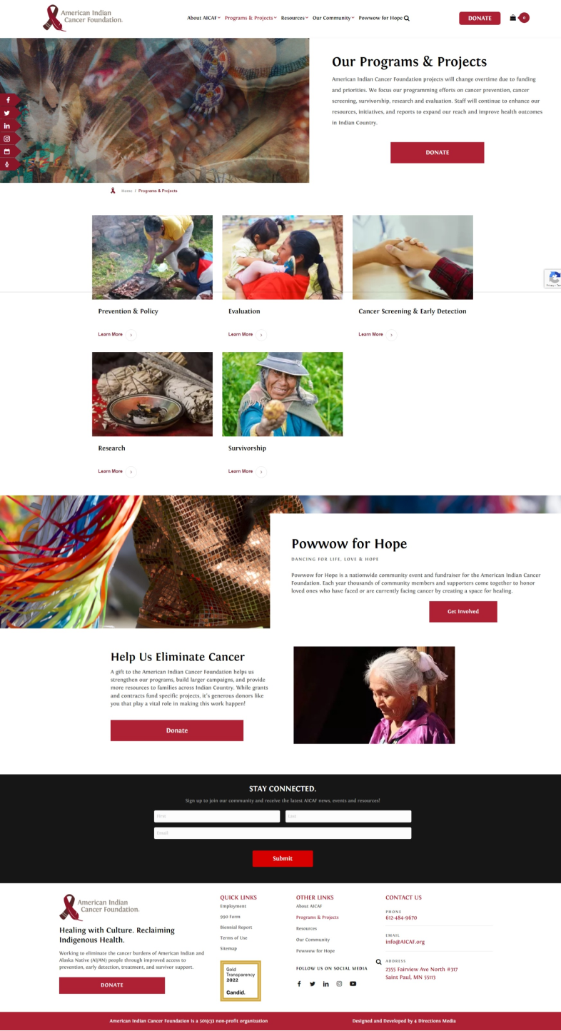 American Indian Cancer Foundation Desktop