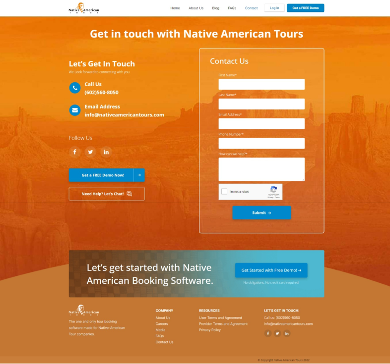 Native American Tours Desktop